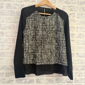 Chic Black and White Women's Top